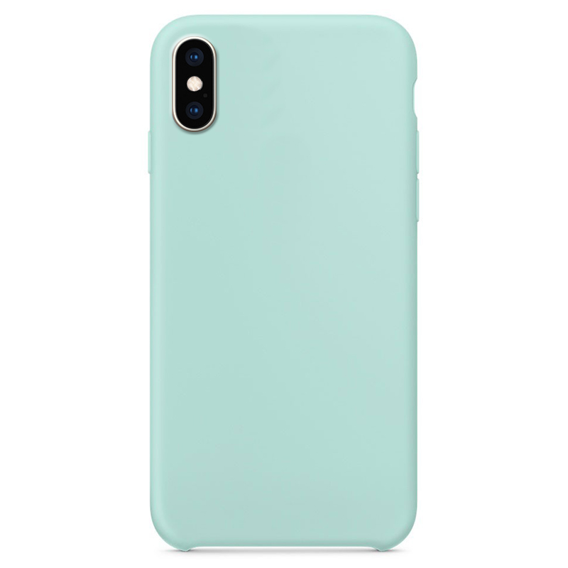 Чехол Silicone Case without Logo (AA) для Apple iPhone XS Max (6.5") (Голубой / Marine Green)