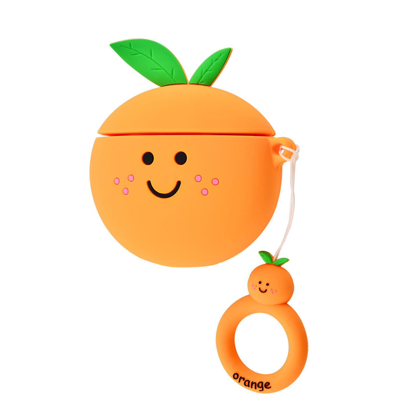 Силіконовий футляр Smile Fruits series для навушників AirPods (orange)