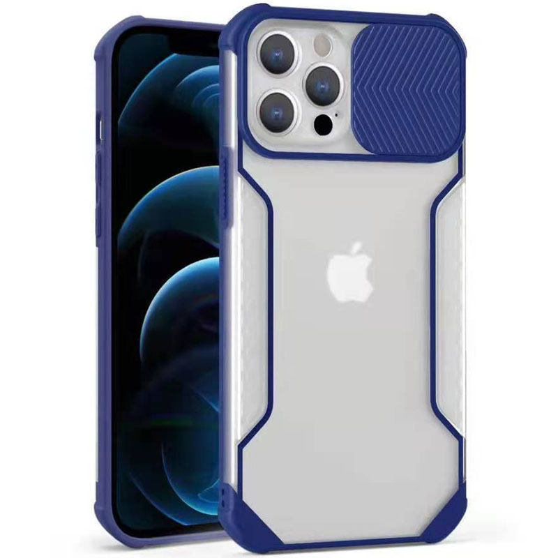 Чохол Camshield matte Ease  TPU зі шторкою для камери для Apple iPhone 12 Pro (Синій)