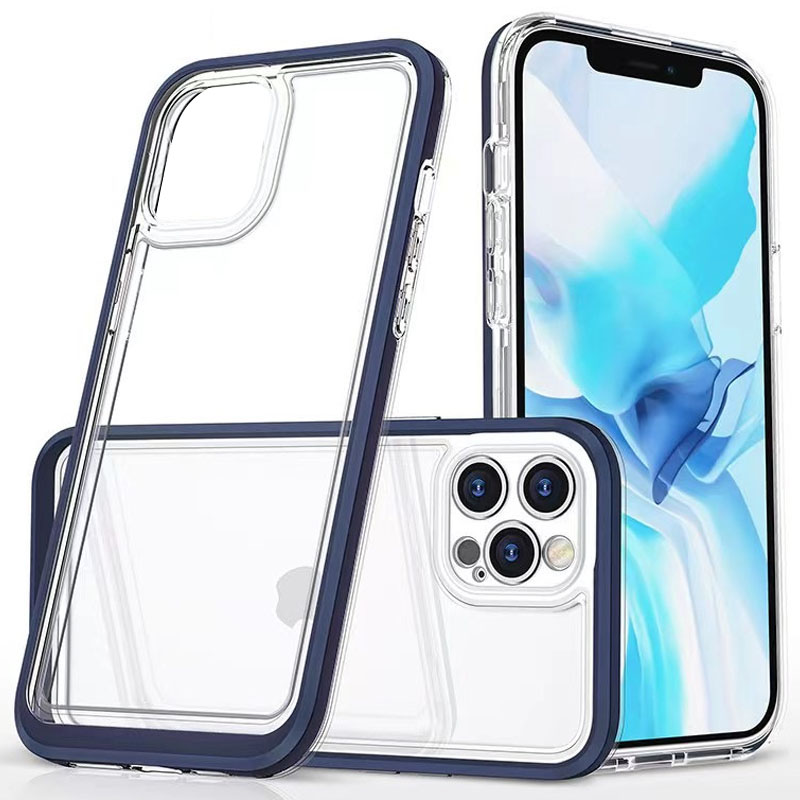 TPU+PC чехол Clear 360 для Apple iPhone 13 Pro Max (6.7") (Синий)