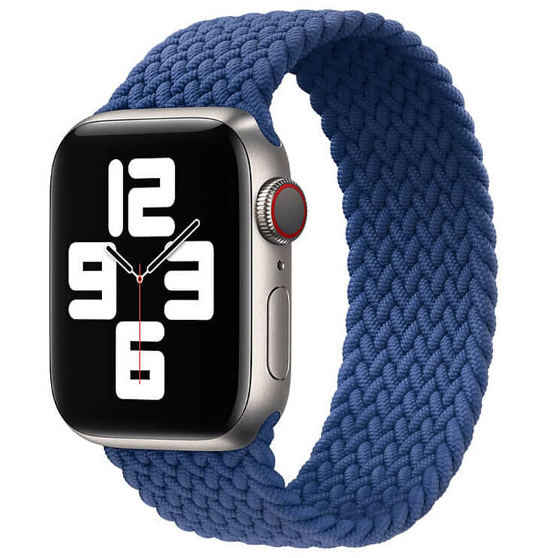 Ремінець Braided Solo Loop (AAA) для Apple watch 42mm/44mm 145mm (Синій)