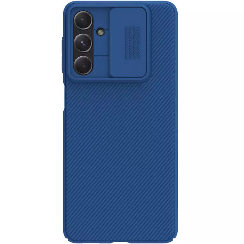 Карбоновая накладка Nillkin Camshield (шторка на камеру) для Samsung Galaxy M54 5G (Синий / Blue)