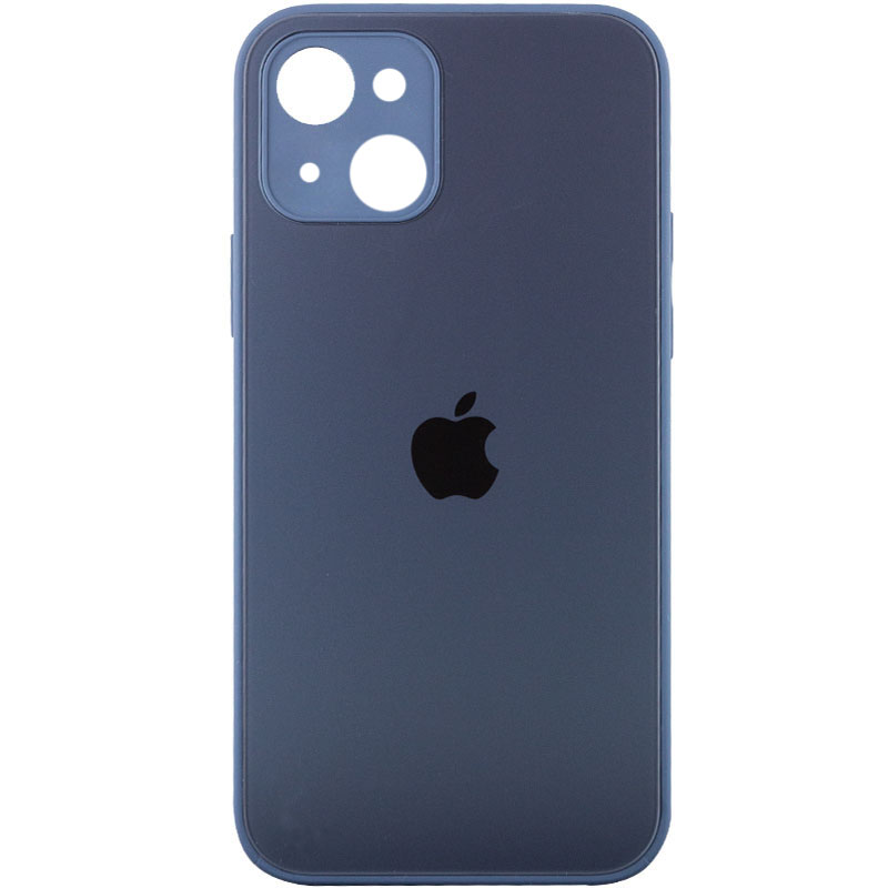 TPU+Glass чехол Matte Candy Full camera для Apple iPhone 13 (6.1") (Синий)