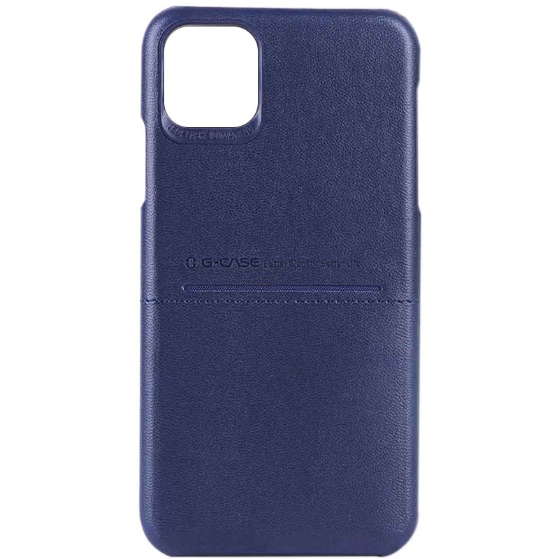 Кожаная накладка G-Case Cardcool Series для Apple iPhone 13 mini (5.4") (Синий)