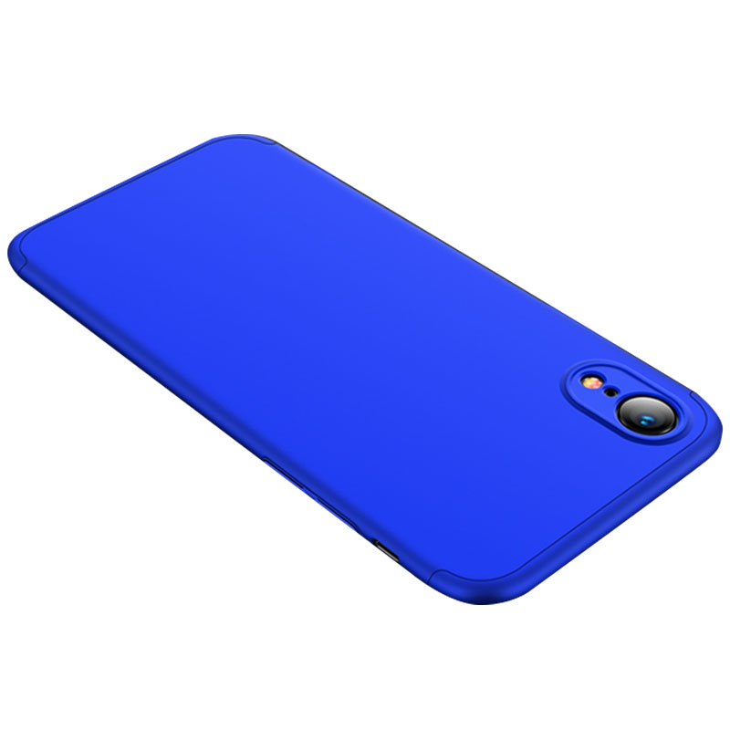 Пластиковая накладка GKK LikGus 360 градусов (opp) для Apple iPhone XR (6.1") (Синий)
