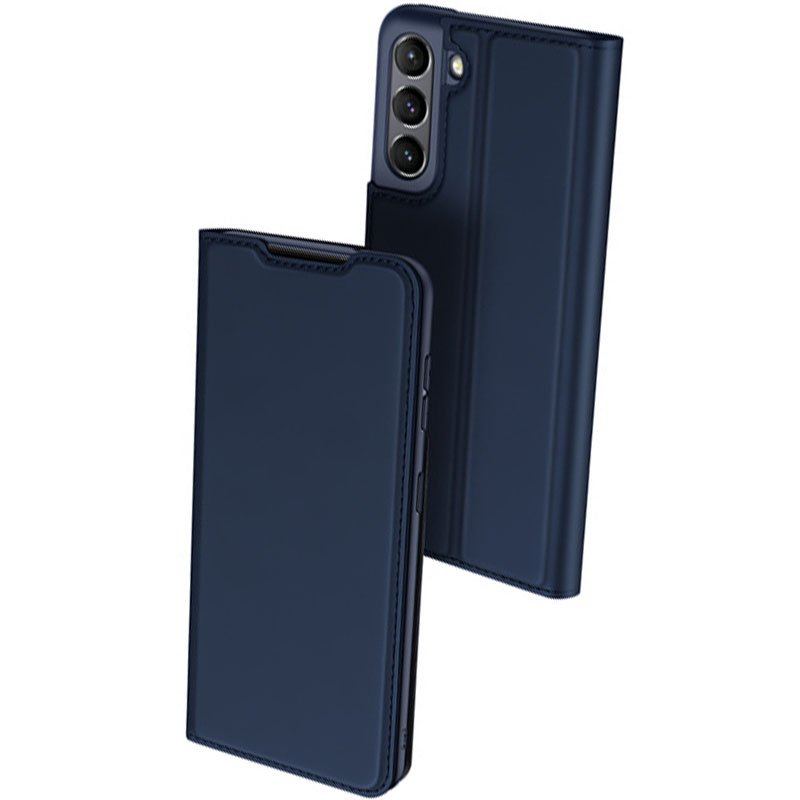 Чехол-книжка Dux Ducis с карманом для визиток для Samsung Galaxy S21 FE (Синий)
