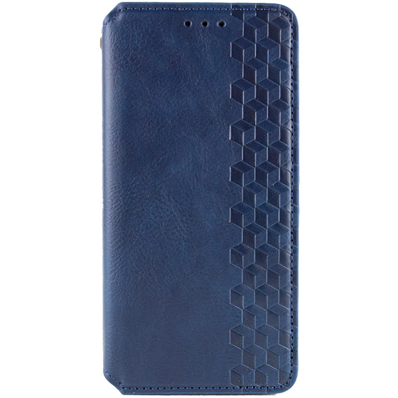 Кожаный чехол книжка GETMAN Cubic (PU) для Samsung Galaxy S24 FE (Синий)