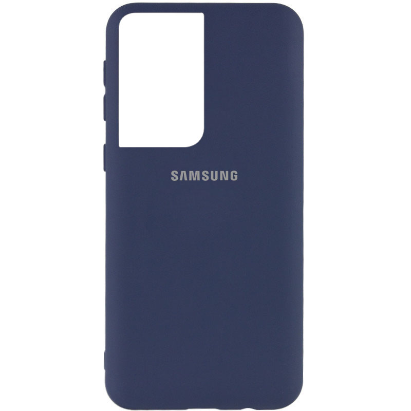 Чехол Silicone Cover My Color Full Protective (A) для Samsung Galaxy S21 Ultra (Синий / Midnight blue)