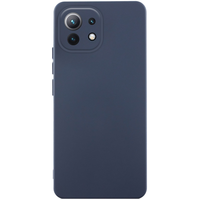 Чехол Silicone Cover Lakshmi Full Camera (AA) для Xiaomi Mi 11 Lite (Синий / Midnight Blue)