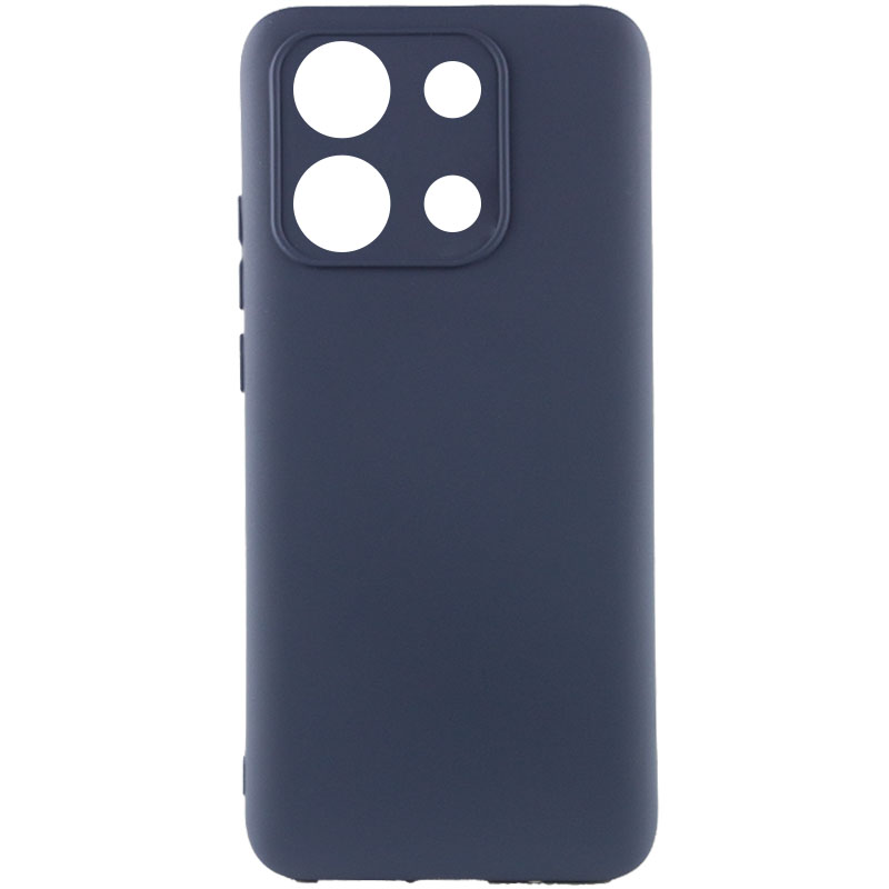 Чехол TPU GETMAN Liquid Silk Full Camera для Xiaomi Redmi Note 13 Pro 4G / Poco M6 Pro 4G / Note 14S (Синий / Midnight Blue)