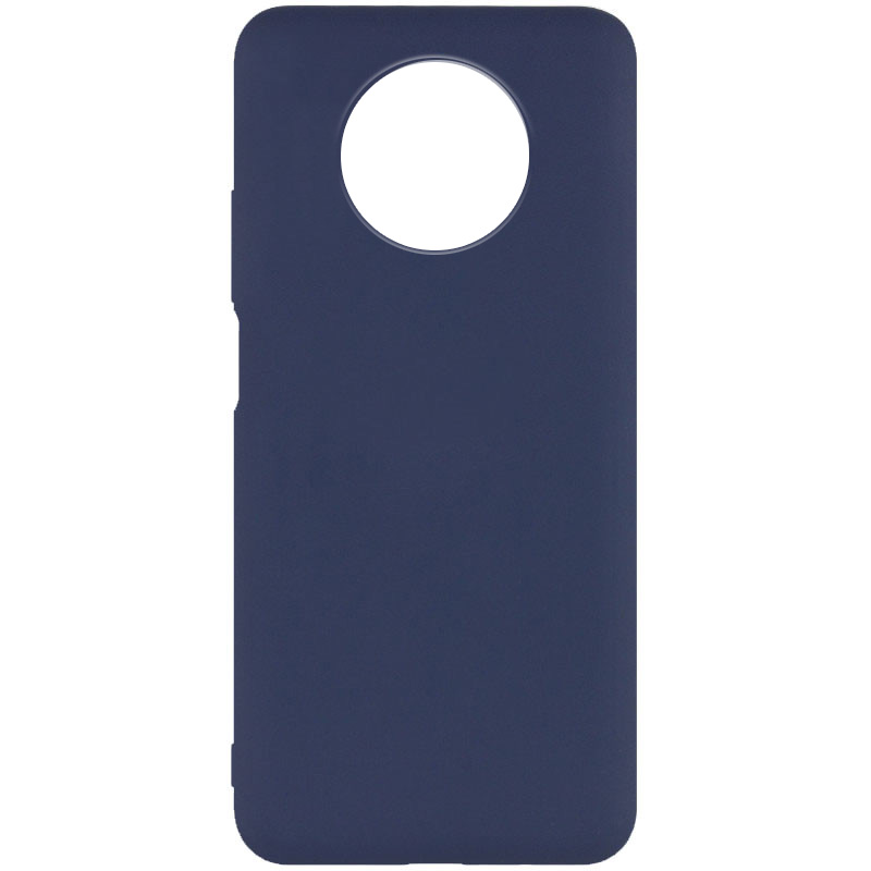 Чехол Silicone Cover Full without Logo (A) для Xiaomi Redmi Note 9 5G / Note 9T (Синий / Midnight blue)