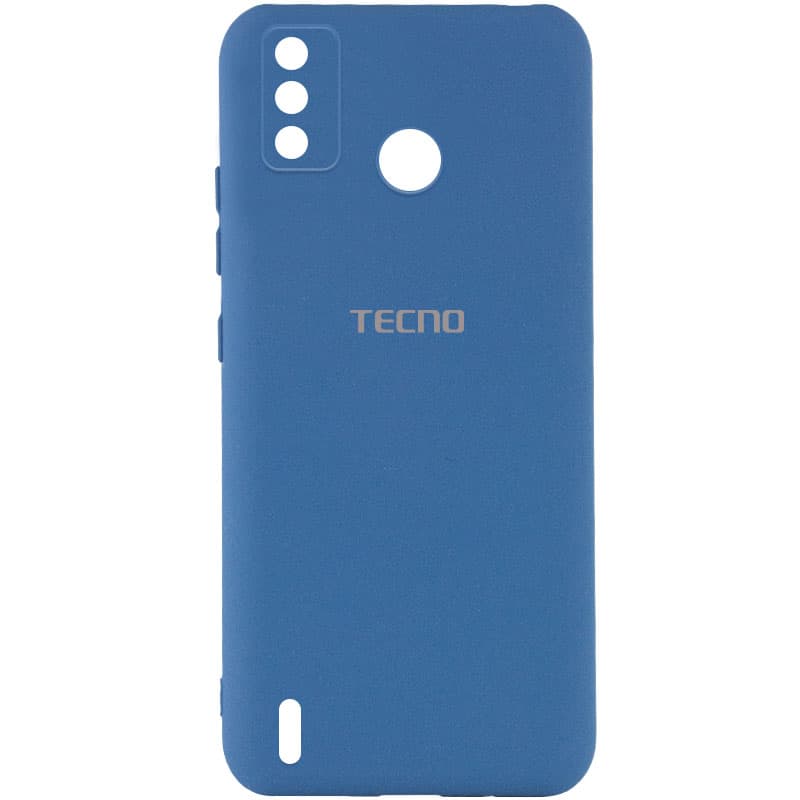 Чехол Silicone Cover My Color Full Camera (A) для TECNO Spark 6 Go (Синий / Navy blue)