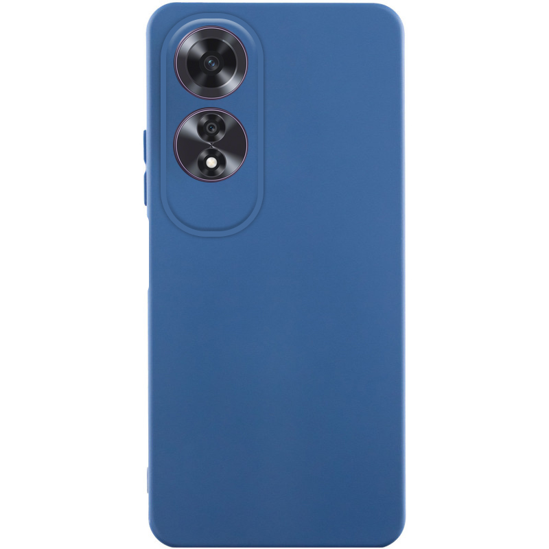 Чехол TPU GETMAN Liquid Silk Full Camera для Oppo A60 4G (Синий / Navy Blue)