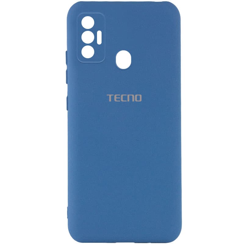 Чехол Silicone Cover My Color Full Camera (A) для TECNO Spark 7 (Синий / Navy blue)