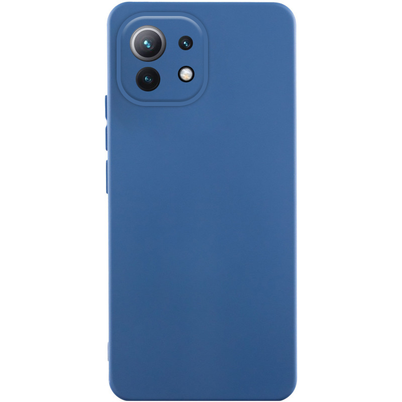 Чехол Silicone Cover Lakshmi Full Camera (AA) для Xiaomi Mi 11 Lite (Синий / Navy Blue)