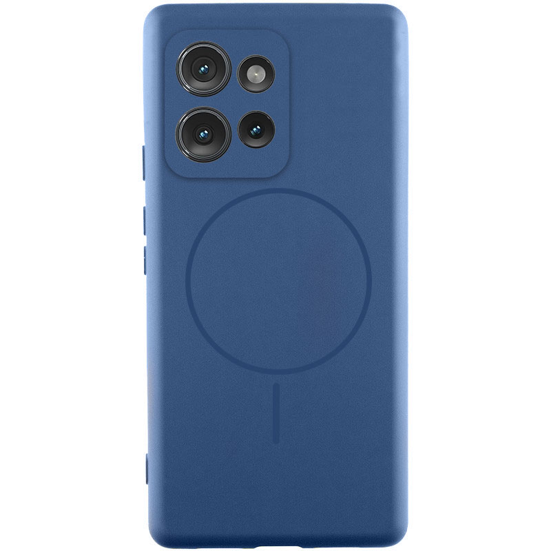 Чехол Silicone Cover Lakshmi Full Camera (AA) with MagFit для Motorola Edge 60 Pro (Синий / Navy Blue)