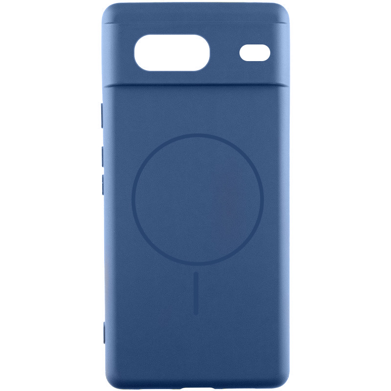 Чехол Silicone Cover Lakshmi Full Camera (AA) with MagFit для Google Pixel 8 (Синий / Navy blue)