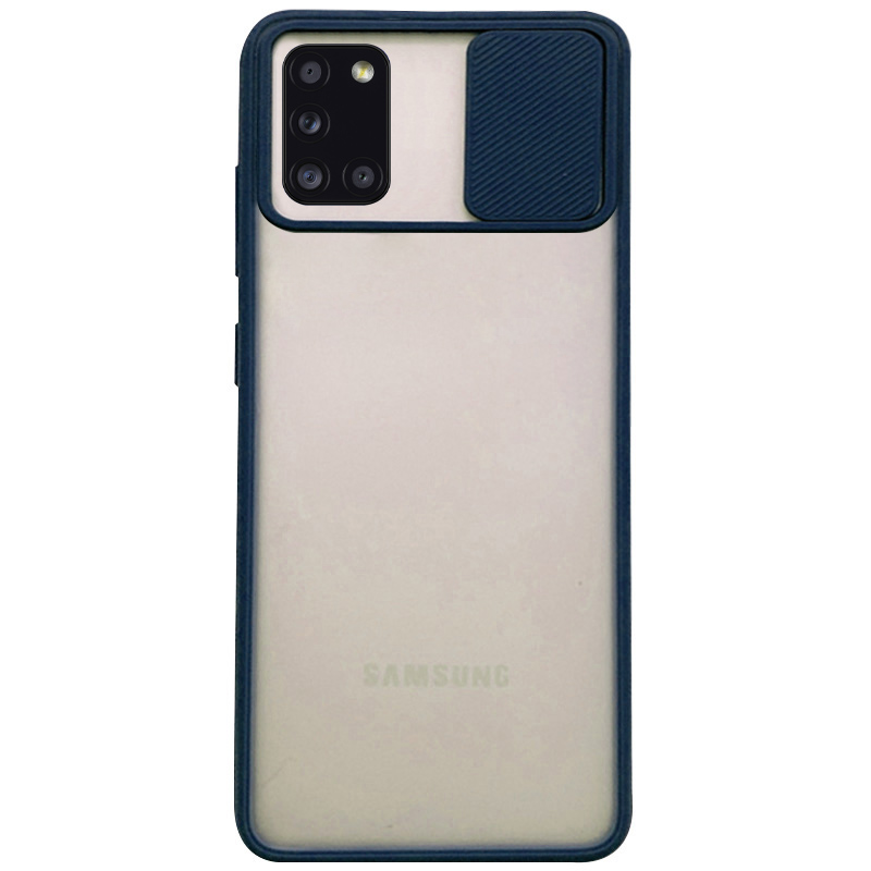 Чехол Camshield mate TPU со шторкой для камеры для Samsung Galaxy A31 (Синий)