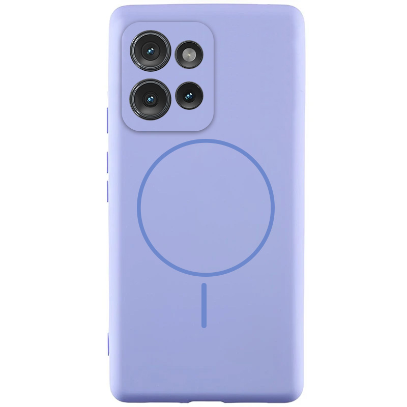 Чехол Silicone Cover Lakshmi Full Camera (AA) with MagFit для Motorola Edge 60 Pro (Сиреневый / Dasheen)