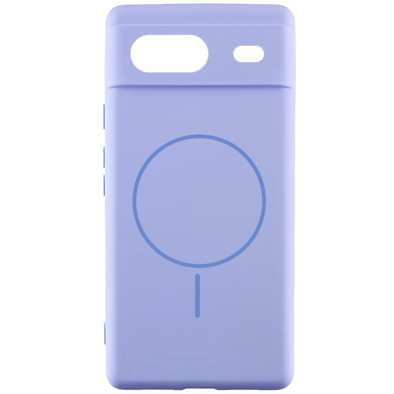 Чехол Silicone Cover Lakshmi Full Camera (AA) with MagFit для Google Pixel 8 (Сиреневый / Dasheen)