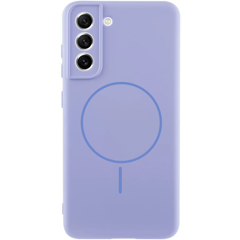 Чехол Silicone Cover Lakshmi Full Camera (AA) with MagFit для Samsung Galaxy S21 FE (Сиреневый / Dasheen)