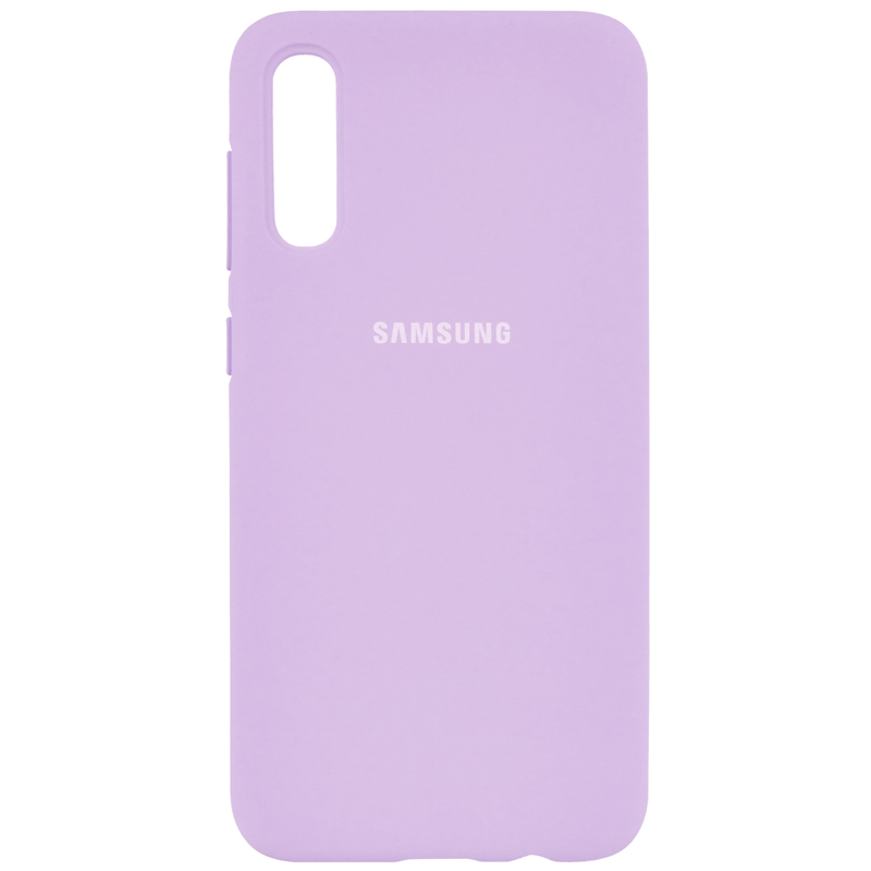 Чехол Silicone Cover Full Protective (AA) для Samsung Galaxy A70 (A705F) (Сиреневый / Lilac)