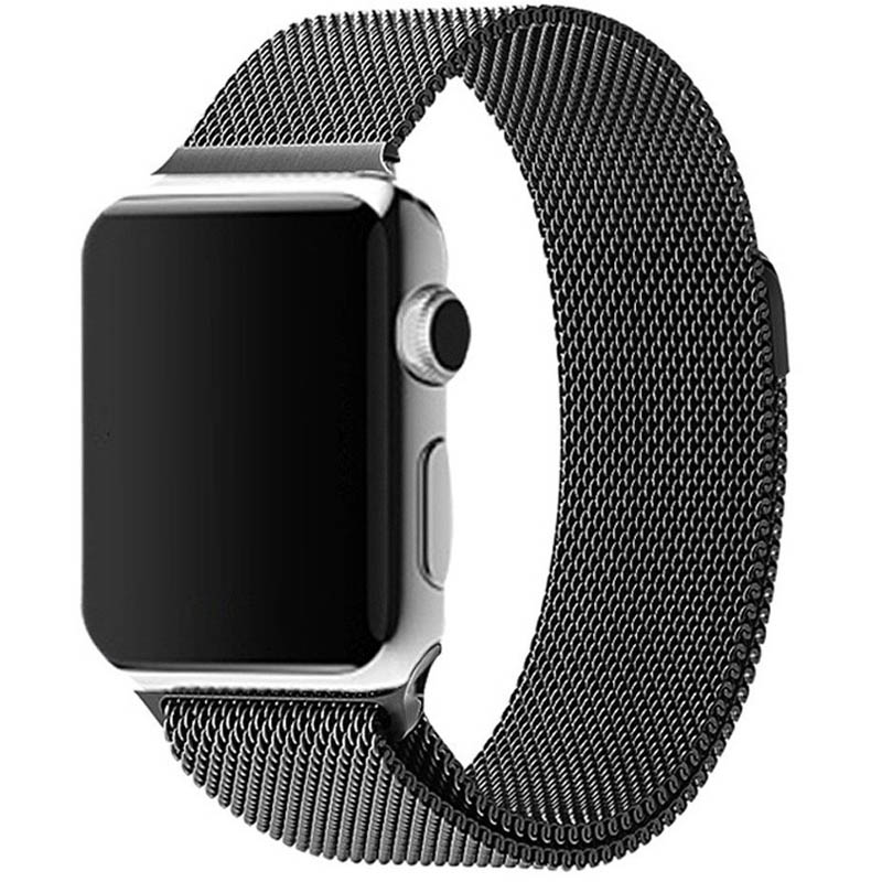 Ремешок Milanese Loop Design для Apple watch 42mm/44mm/45mm/49mm (Space grey)