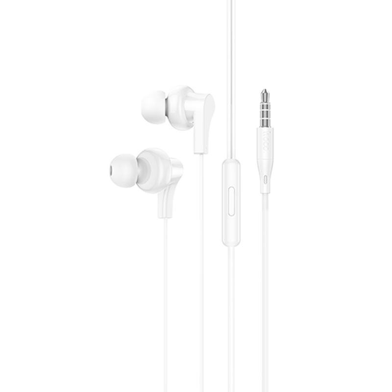 Стерео Наушники Hoco M114 Jia universal (3.5mm/1.2m) (White)