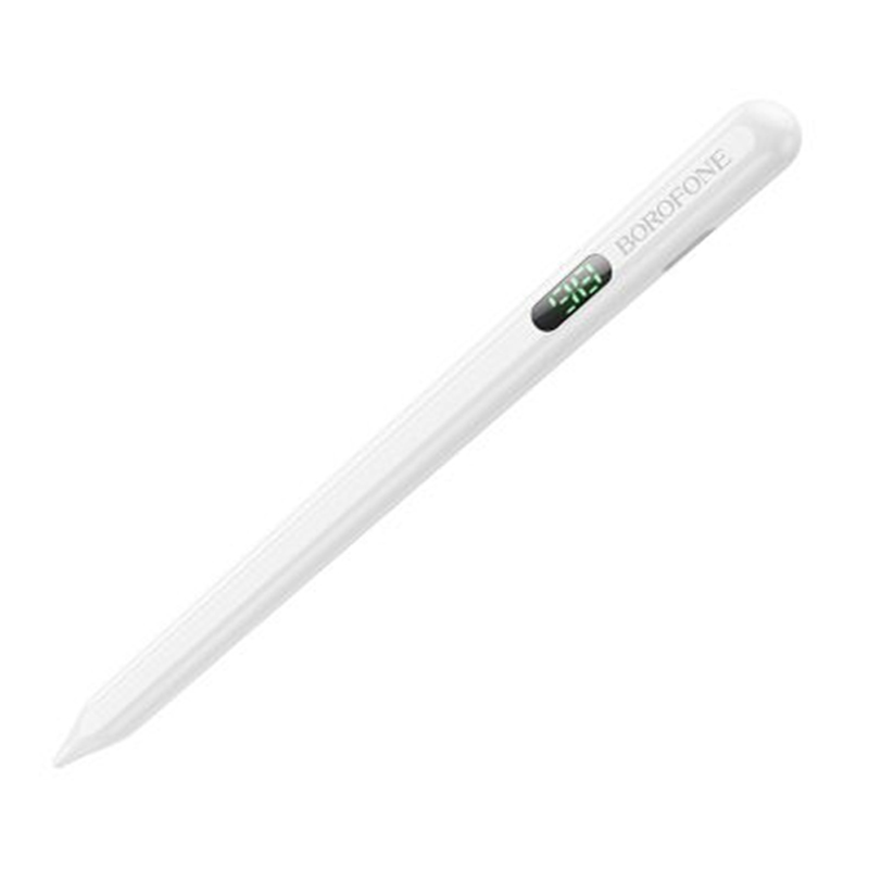 Стилус Borofone BG100 Universal active capacitive pen with digital display (White)