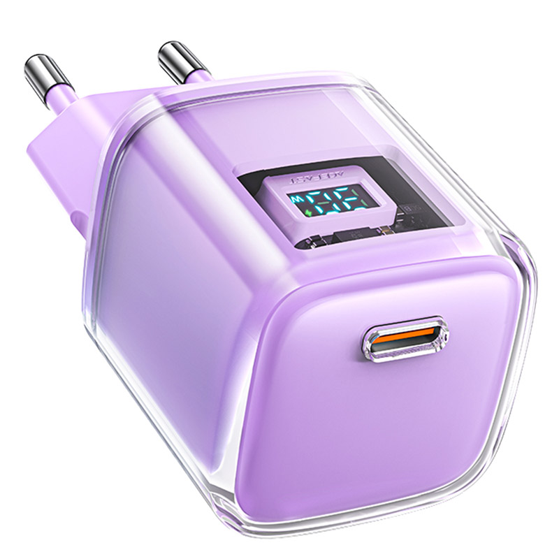 СЗУ Acefast A53 Sparkling series PD30W GaN (USB-C) (Alfalfa purple)