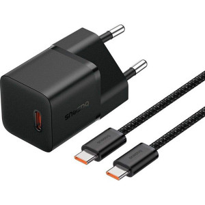 СЗУ Baseus GaN5 Fast Charger (mini) PD20W (1USB-C) + кабель Type-C to Type-C (P10110900113)