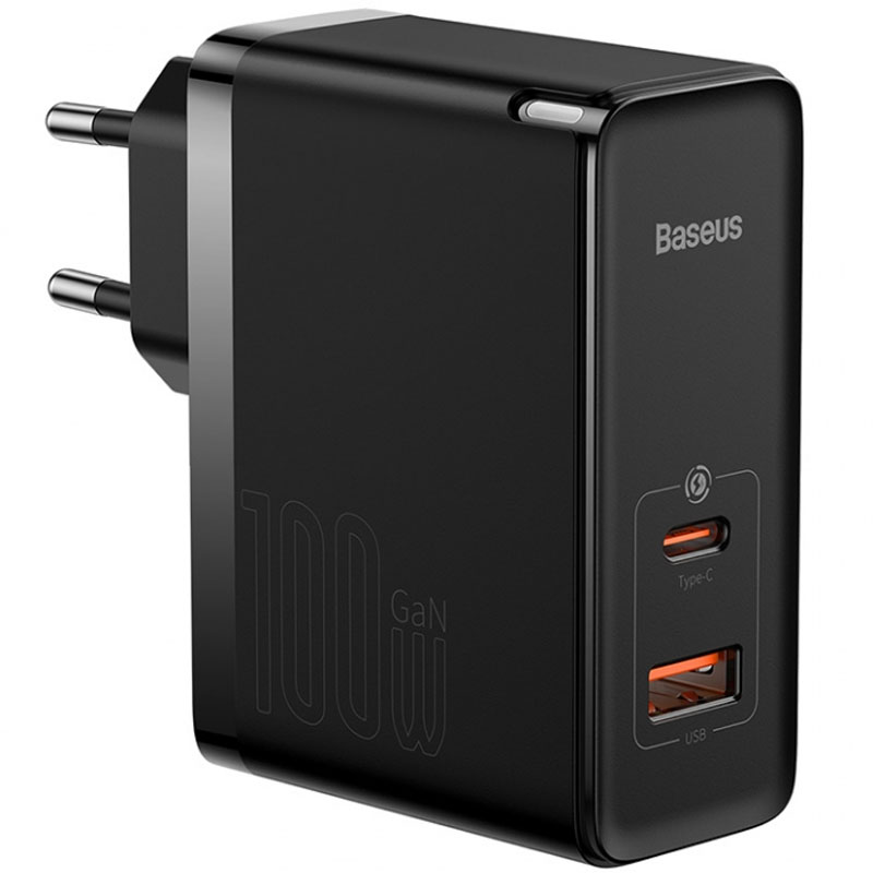 МЗП Baseus GaN5 Pro Type-C+USB 100W EU (CCGP090201) (Чорний)