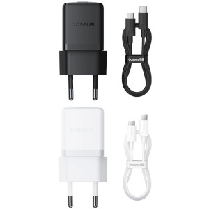 СЗУ Baseus Palm Fast Charger 30W (1USB-C) + кабель Type-C to Type-C (P10111605113-01)