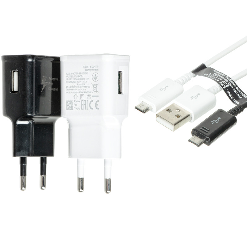 Фото СЗУ Samsung Travel Charger (2A/5W) + кабель USB to microUSB, в упак. на onecase.com.ua