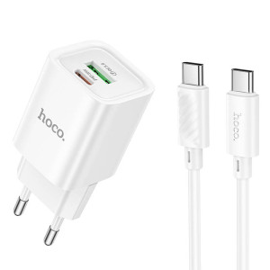 СЗУ Hoco C149A Charm PD30W+QC3.0 (1USB-A/1C) + кабель Type-C to Type-C