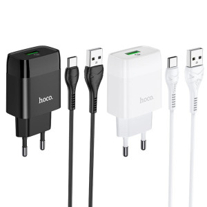 МЗП Hoco C72Q QC3.0 (1USB/2A) + Type-C