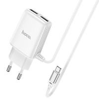 СЗУ HOCO C82A Real power dual port cable charger (for MicroUSB) (EU)