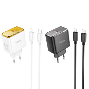 СЗУ Hoco CS41A Smart PD35W (1USB-C) + кабель Type-C to Lightning