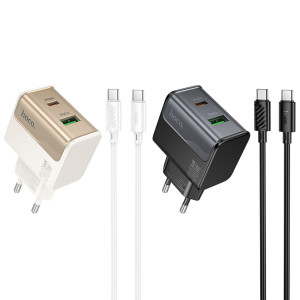 СЗУ Hoco CS73A Star Speed PD30W+QC3.0 (1USB-A/1C) + кабель Type-C to Type-C