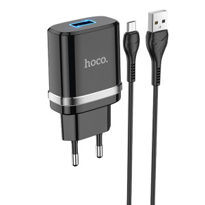 СЗУ Hoco N1 Ardent (1USB-A) + кабель USB to MicroUSB