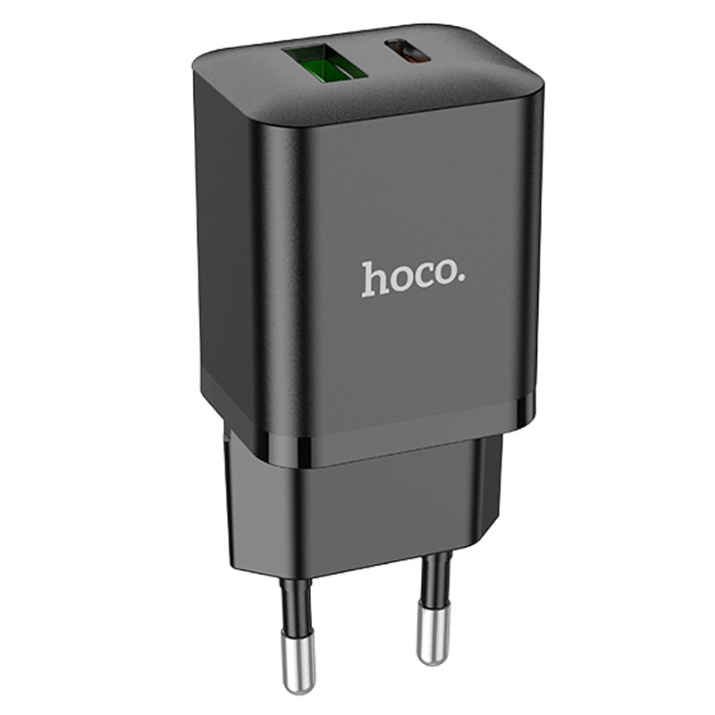СЗУ Hoco N28 Founder 20W Type-C + USB (Black)