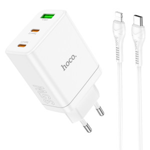 СЗУ Hoco N33 Start PD35W (1USB-A/2C) + кабель Type-C to Lightning