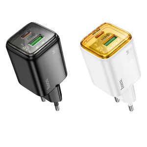 СЗУ Hoco N53 Monsoon PD30W+QC3.0 (1USB-A/1C)