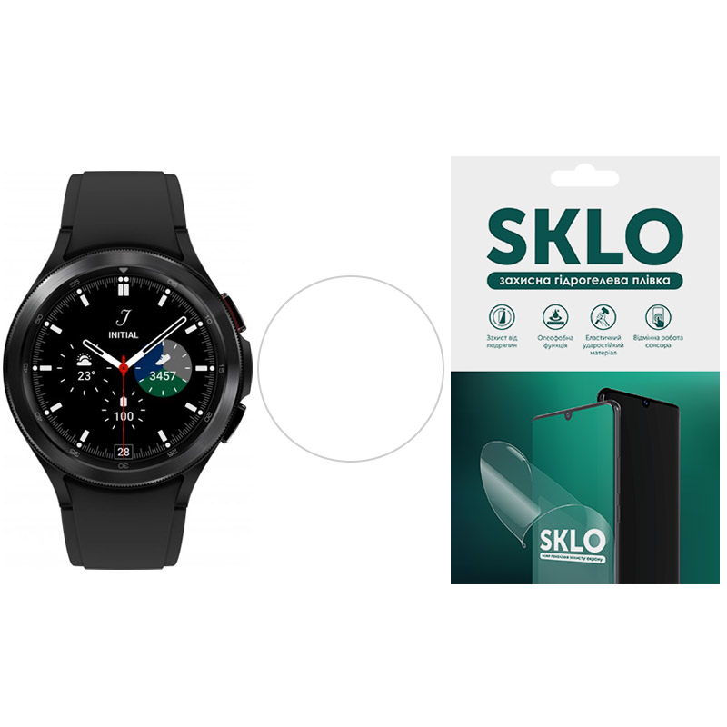 Защитная гидрогелевая пленка SKLO (экран) 4шт. для Samsung Galaxy Watch 4 42mm (Прозрачный)