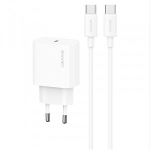 СЗУ Usams US-OYXLTZ01 CC226 PD20W (1USB-C) + кабель Type-C to Type-C