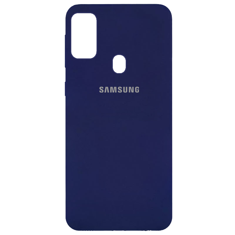 Чехол Silicone Cover Full Protective (AA) для Samsung Galaxy M30s / M21 (Темно-синий / Midnight blue)