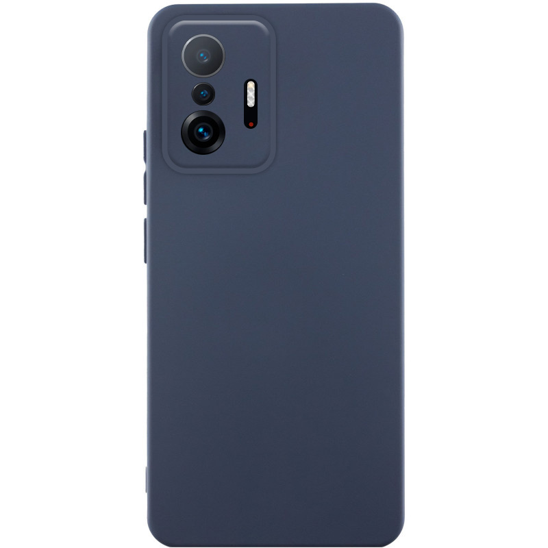 Чехол Silicone Cover Lakshmi Full Camera (AAA) для Xiaomi 11T Pro (Темно-синий / Midnight blue)