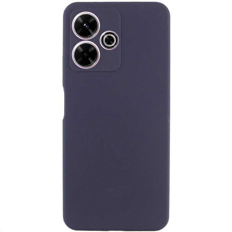 Чехол Silicone Cover Lakshmi Full Camera (AAA) для Xiaomi Redmi 13 4G / Poco M6 4G (Темно-синий / Midnight blue)