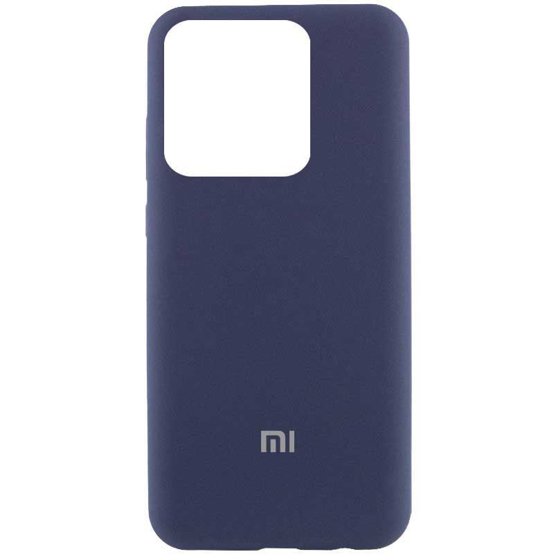 Чохол Silicone Cover Lakshmi (AAA) with Logo для Xiaomi Poco X6 (Темно-синій / Midnight blue)