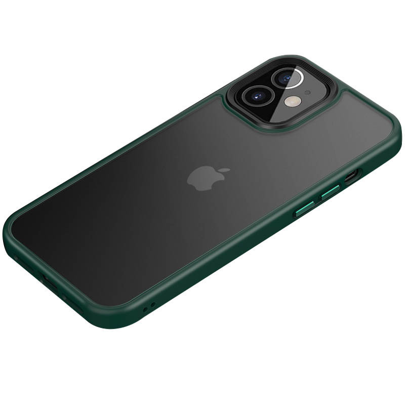 TPU+PC чехол Metal Buttons для Apple iPhone 12 mini (5.4") (Зеленый)